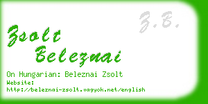 zsolt beleznai business card